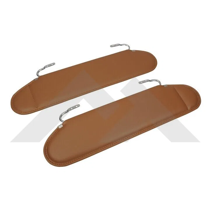 RT52006 – CROWN AUTO Sun Visor, Without Lights Without Mirror Spice Vinyl Set Of 2 With Original Hardware
